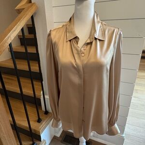 Generation Love Maxwell Silk Blouse - Tan